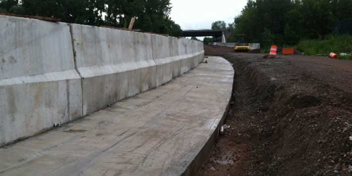 Traffic Barrier with Cast-In-Place Moment Slab
